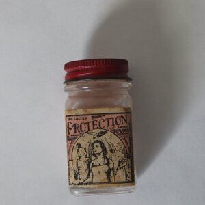 Vintage jar/bottle of Protection Sachet Powder